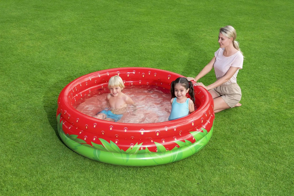 مسبح أطفال Bestway قابل للنفخ فراولة 160x38 سم 51145 - Piscine Gonflable Enfant Bestway Fraise 160x38cm 51145