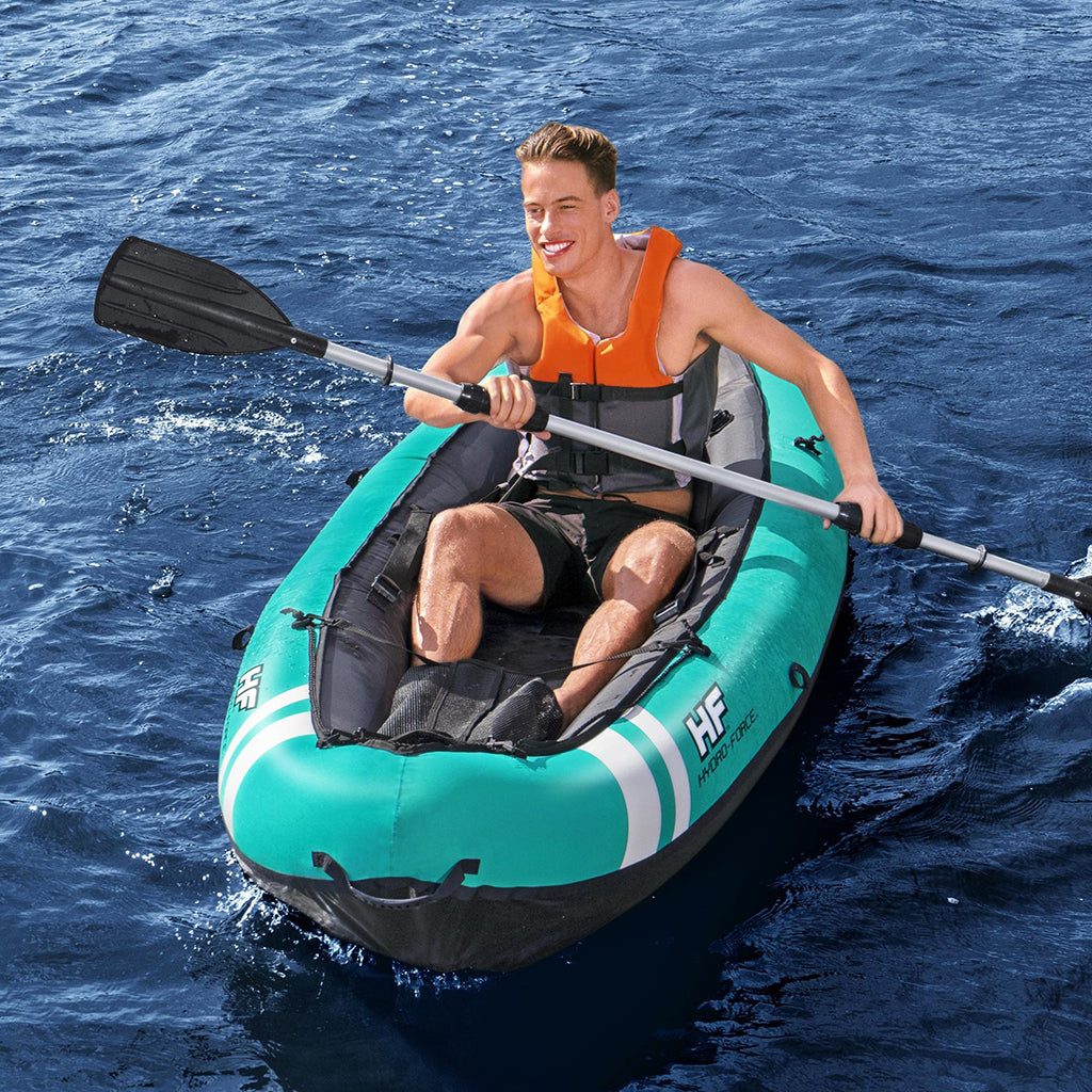 كاياك Bestway Hydro-Force Ventura فردي مع مضخة ومجداف ومقعد - 130 كغ - Kayak Gonflable Bestway Hydro-Force Ventura 1 Place avec Pompe, Rame et Siège - 130kg