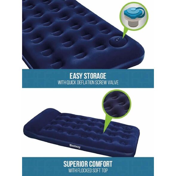 باڤيلو مرتبة هوائية مع مضخة قدم مدمجة بيست واي 67224 - Pavillo Matelas Gonflable avec Pompe à Pied Intégrée Bestway 67224