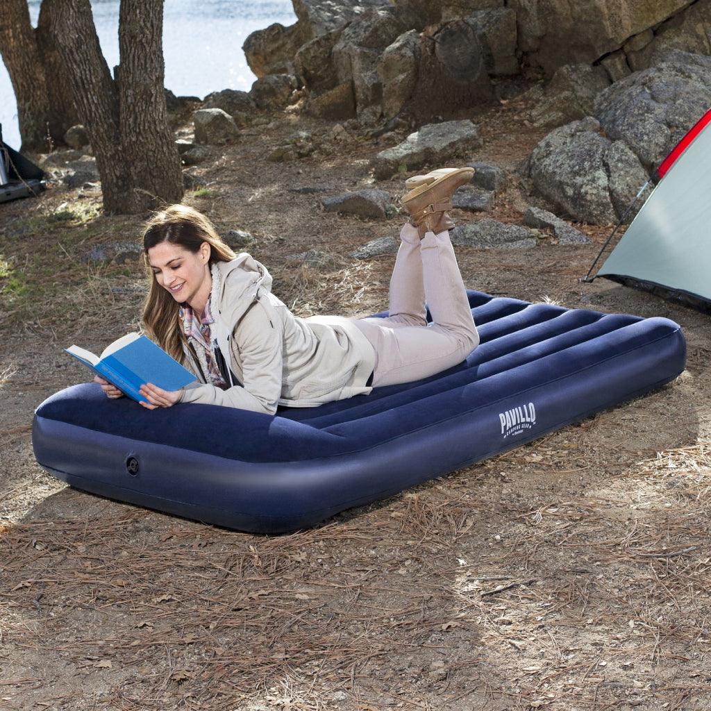 سرير هوائي بافيليو مفرد مع وسادة مدمجة 188x99x30 سم Bestway #67680 - Pavillo Matelas Gonflable Individuel avec Oreiller Intégré 188x99x30 cm Bestway #67680