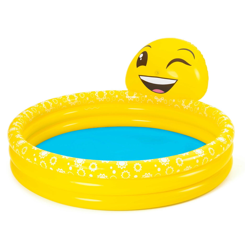 مسبح أطفال هوائي Bestway 53081 بتصميم إيموجي 165x144x69 سم | Quickdz Shop - Piscine Gonflable Enfants Bestway 53081 Motif Emoji 165x144x69cm | Quickdz Shop
