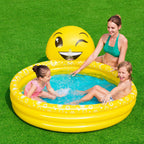 مسبح أطفال هوائي Bestway 53081 بتصميم إيموجي 165x144x69 سم | Quickdz Shop - Piscine Gonflable Enfants Bestway 53081 Motif Emoji 165x144x69cm | Quickdz Shop