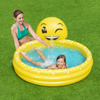 مسبح أطفال هوائي Bestway 53081 بتصميم إيموجي 165x144x69 سم | Quickdz Shop - Piscine Gonflable Enfants Bestway 53081 Motif Emoji 165x144x69cm | Quickdz Shop