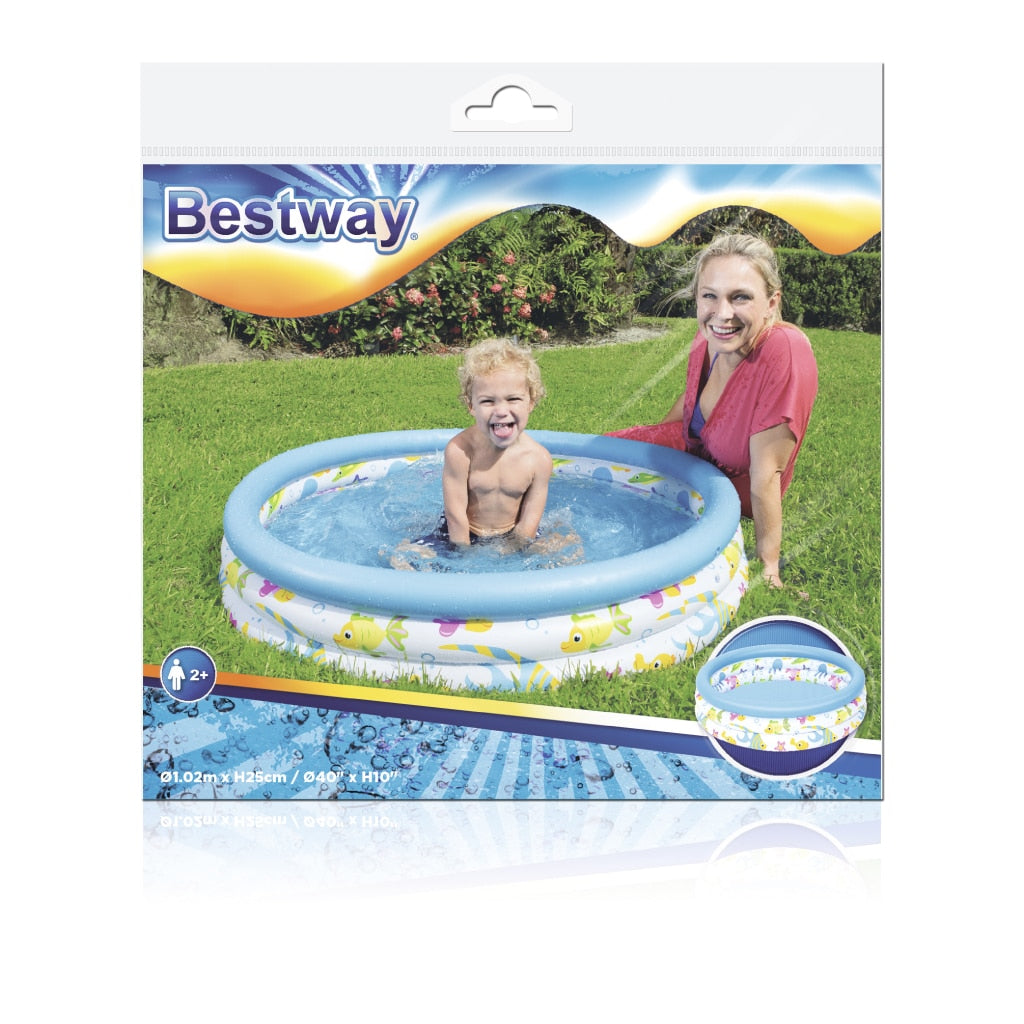 مسبح دائري قابل للنفخ للأطفال 1.02x0.25 متر Bestway 51008 - Piscine Gonflable Ronde Enfants 1.02x0.25m Bestway 51008