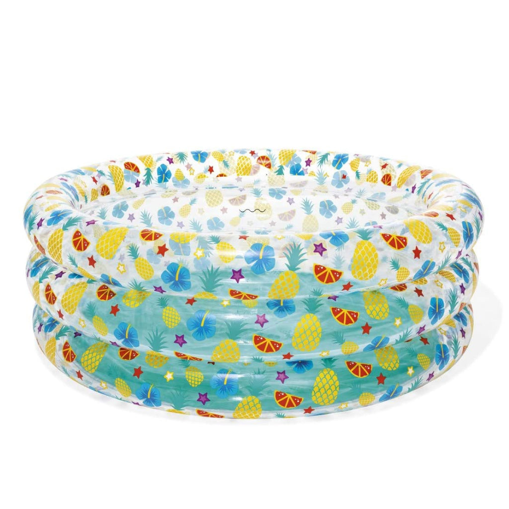 مسبح دائري قابل للنفخ 3 حلقات بتصميم فواكه للأطفال Bestway 51048 - Piscine Ronde Gonflable 3 Anneaux Fruits Enfants Bestway 51048