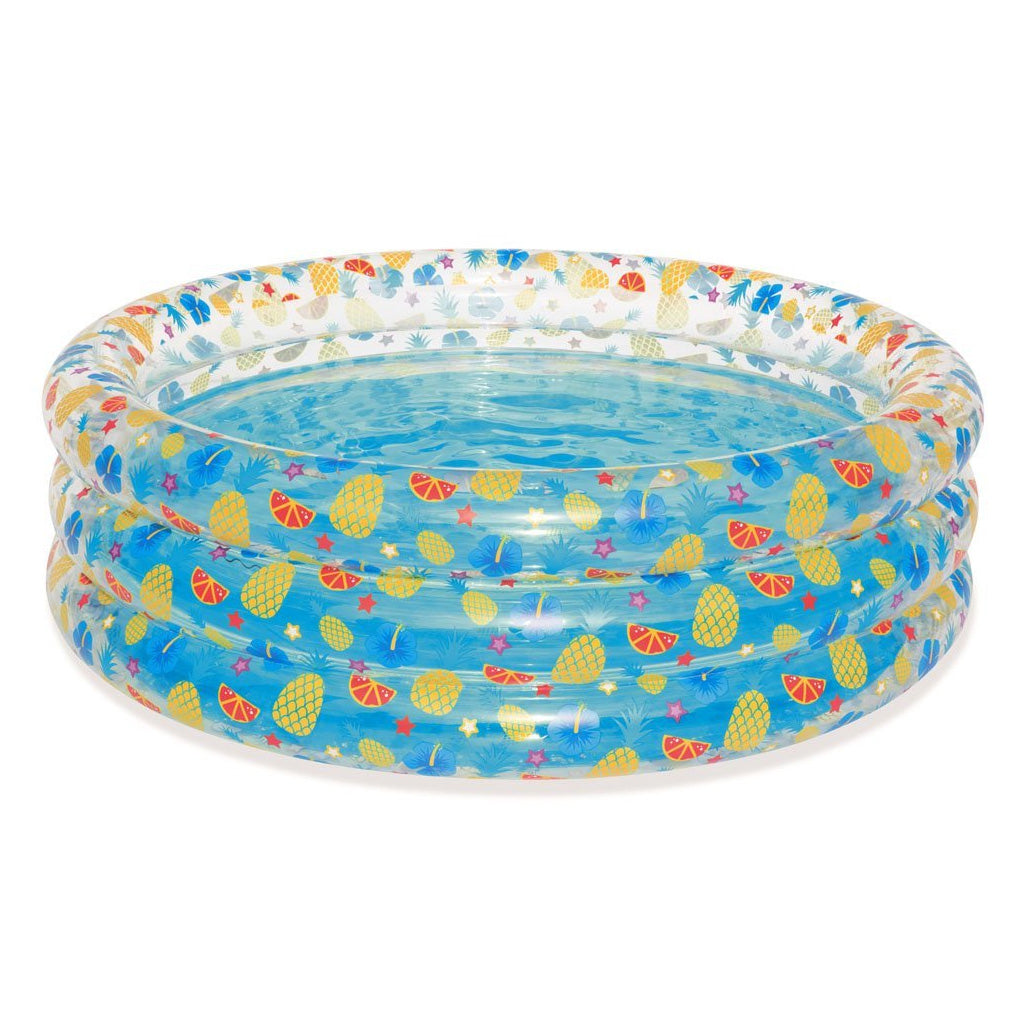 مسبح دائري قابل للنفخ 3 حلقات بتصميم فواكه للأطفال Bestway 51048 - Piscine Ronde Gonflable 3 Anneaux Fruits Enfants Bestway 51048