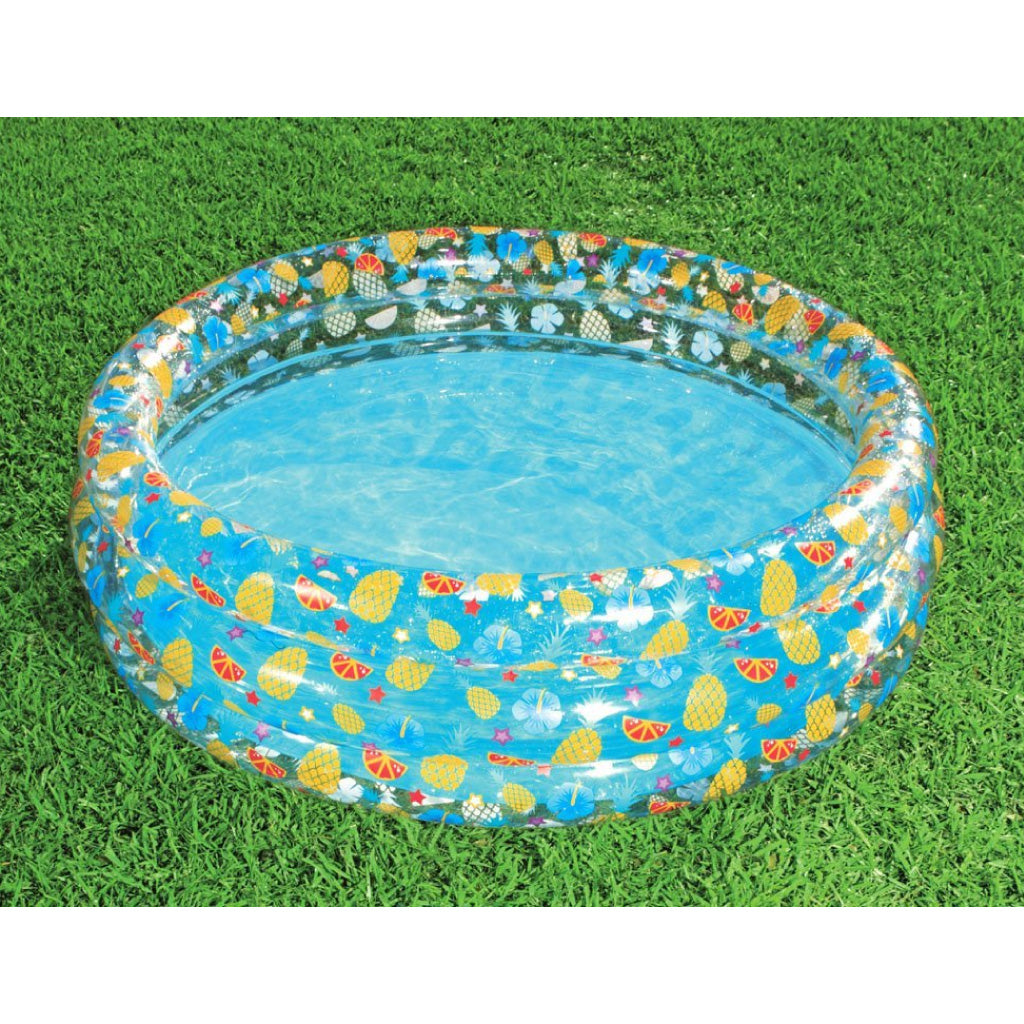 مسبح دائري قابل للنفخ 3 حلقات بتصميم فواكه للأطفال Bestway 51048 - Piscine Ronde Gonflable 3 Anneaux Fruits Enfants Bestway 51048
