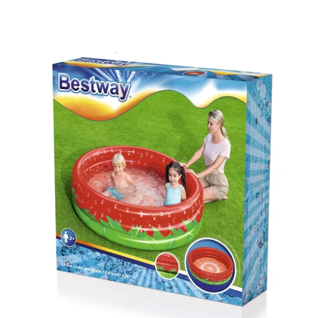 مسبح أطفال Bestway قابل للنفخ فراولة 160x38 سم 51145 - Piscine Gonflable Enfant Bestway Fraise 160x38cm 51145