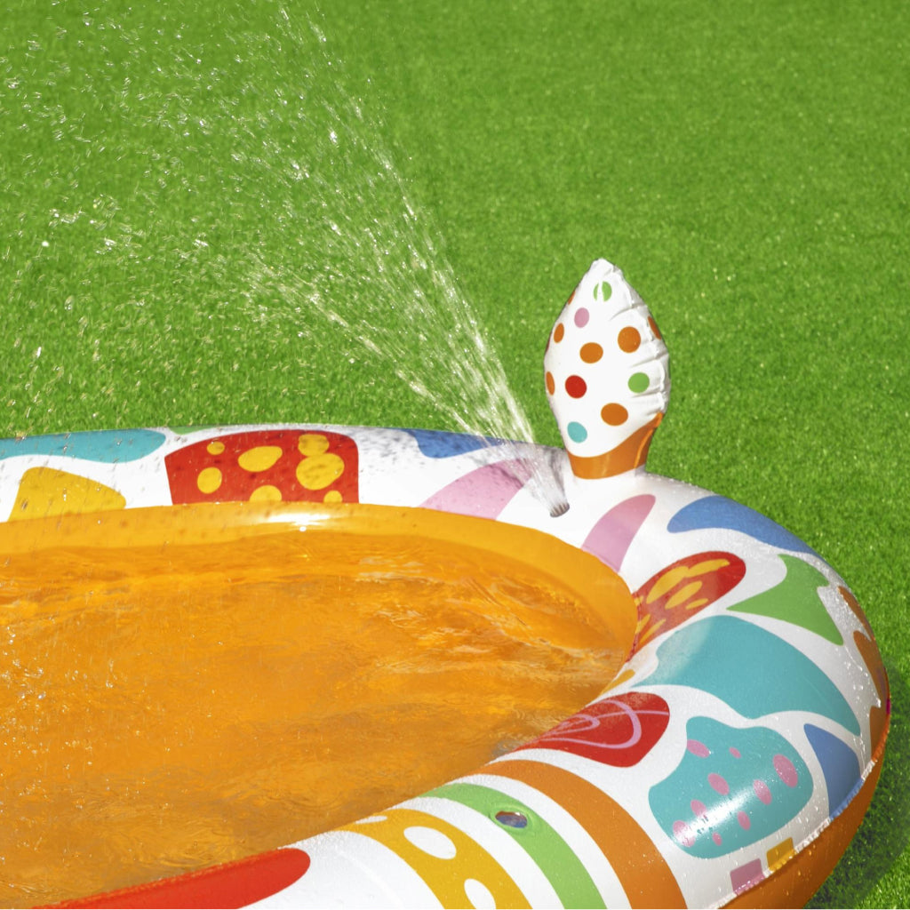 مسبح أطفال دائري قابل للنفخ زرافة مع رشاش ماء Bestway 53089 - Piscine Gonflable Ronde Girafe Enfants avec Arroseur Bestway 53089