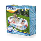 مسبح بيضاوي قابل للنفخ Bestway 54066 - Piscine Gonflable Ovale Familiale Bestway 54066