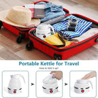 Bouilloire électrique pliable en silicone ,portable Avec indicateur de mise hors tension غلاية كهربائية قابلة للطي محمولة سيليكون