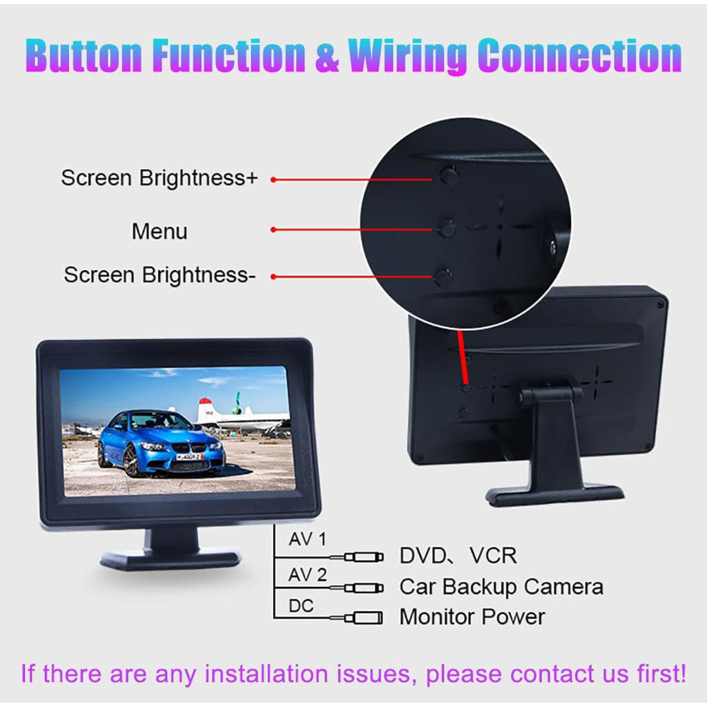 حزمة كاميرا وشاشة CMEC للسيارة - رؤية ليلية وركن آمن - Pack Caméra de Recul & Écran CMEC pour Voiture - Vision Nocturne & Stationnement Sécurisé