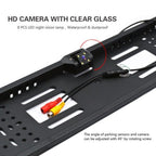 Caméra de recul HD pour voiture, Avec cadre de plaque d'immatriculation Standard , étanche, Vision nocturne, 4 LED