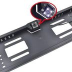 Caméra de recul HD pour voiture, Avec cadre de plaque d'immatriculation Standard , étanche, Vision nocturne, 4 LED