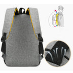 حقيبة ظهر لابتوب عصرية بمنفذ USB للشحن - نايلون عالي الجودة - Sac à dos USB Moderne pour Ordinateur Portable - Nylon Qualité