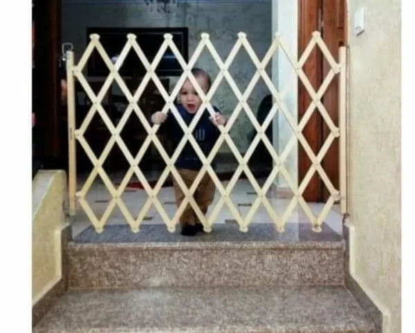 حاجز أمان خشبي قابل للتمديد للأطفال - حماية فعالة - Barrière de Sécurité Enfant en Bois Pliable & Extensible - Quickdz Shop