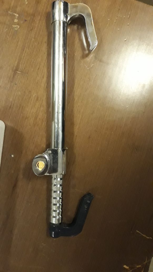 Serrure antivol Standard de frein et volant rétractable double crochet En Acier Inoxydable - قفل مضاد للسرقة فرامل وعجلة قيادة من الفولاذ المقاوم للصدأ