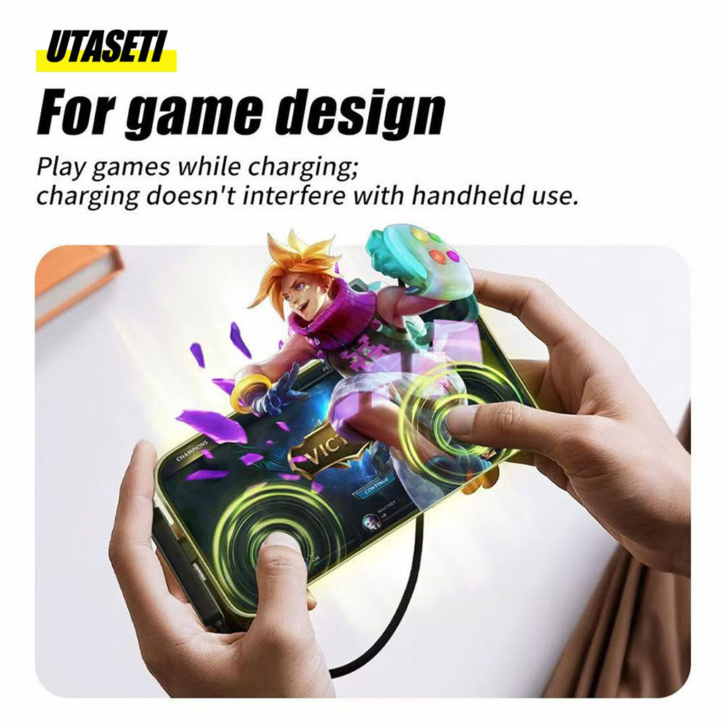 كابل شحن USB-C فائق السرعة 240 واط مع حامل هاتف مدمج وموصل 90 درجة - Câble USB-C 240W Ultra Rapide avec Support Téléphone Intégré & Connecteur 90°