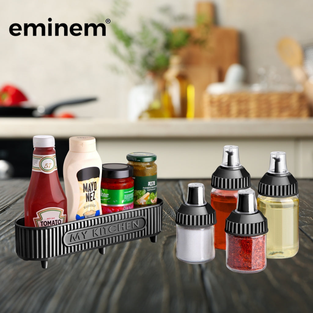 Eminem Ensemble de cuisine 5 Pcs en verre pour épices et huiles