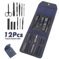 طقم قصافة أظافر احترافي 12 قطعة ستانلس ستيل - Kit Coupe-Ongles Professionnel 12 pcs en Acier Inoxydable
