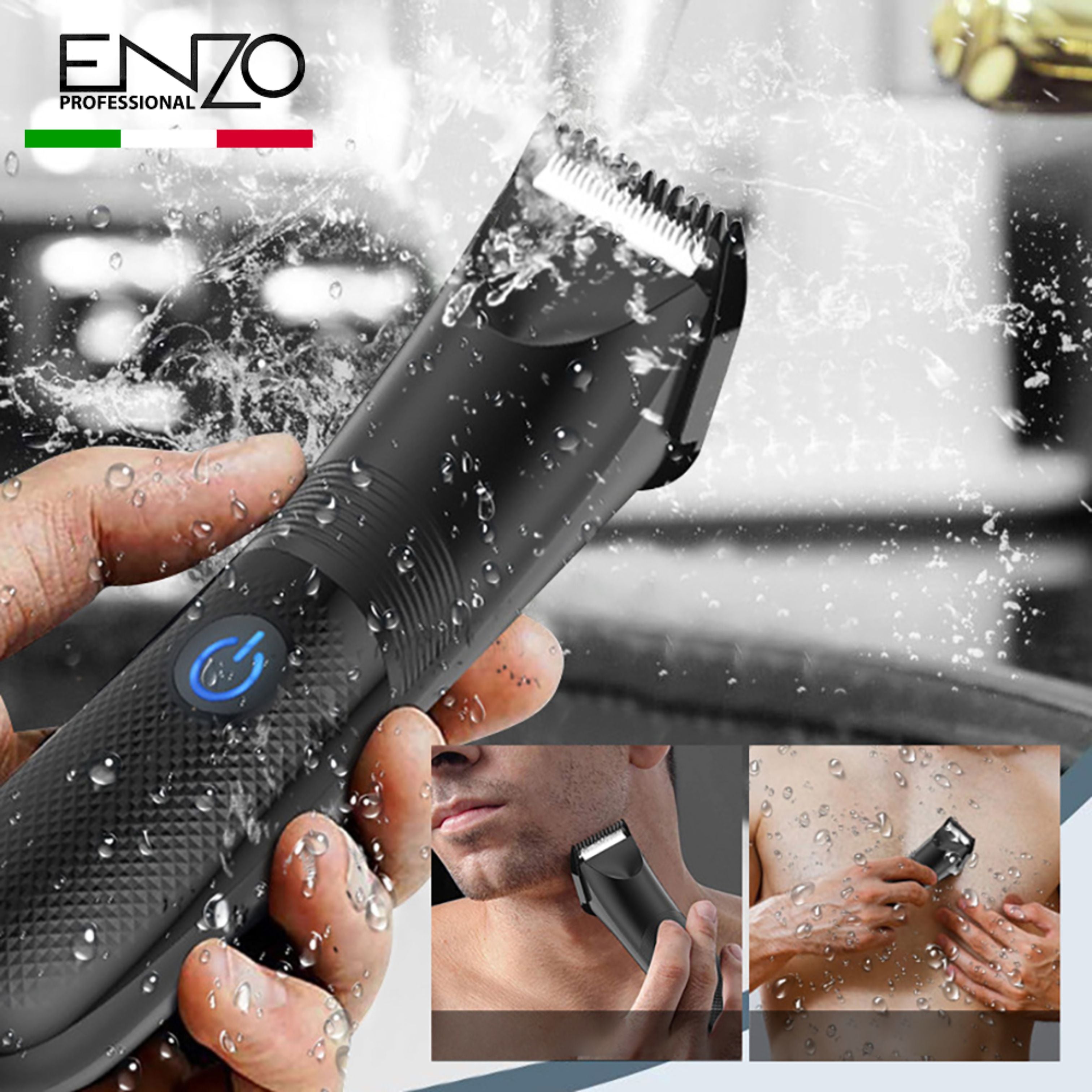 ماكينة قص الشعر اللاسلكية المقاومة للماء Enzo EN-698 للجنسين - Tondeuse Cheveux Étanche Sans Fil Enzo EN-698 Unisexe