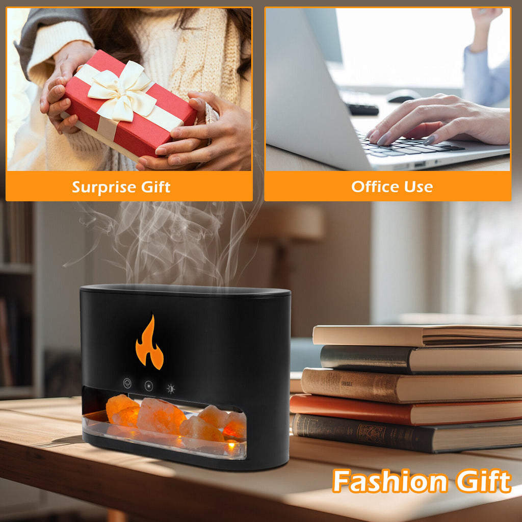 Diffuseur d'huiles essentielles flamme avec des roches de sel de cristal 250ML - موزع روائح الزيوت العطرية باللهب مع صخور الملح الكريستالي 250 مل