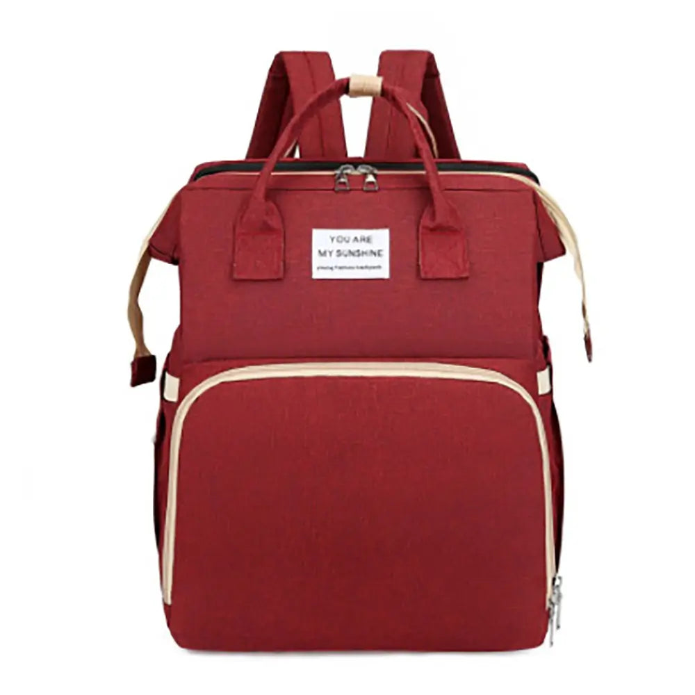 حقيبة حفاضات وسرير أطفال 3 في 1 قابلة للطي - Sac à dos à langer 3-en-1 pliable avec lit bébé