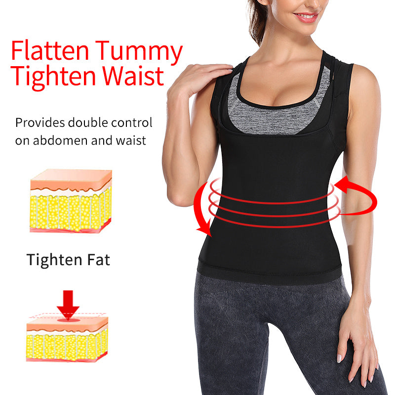 صدرية تعرق نسائية بتأثير الساونا - Débardeur de Sudation Effet Sauna Femme