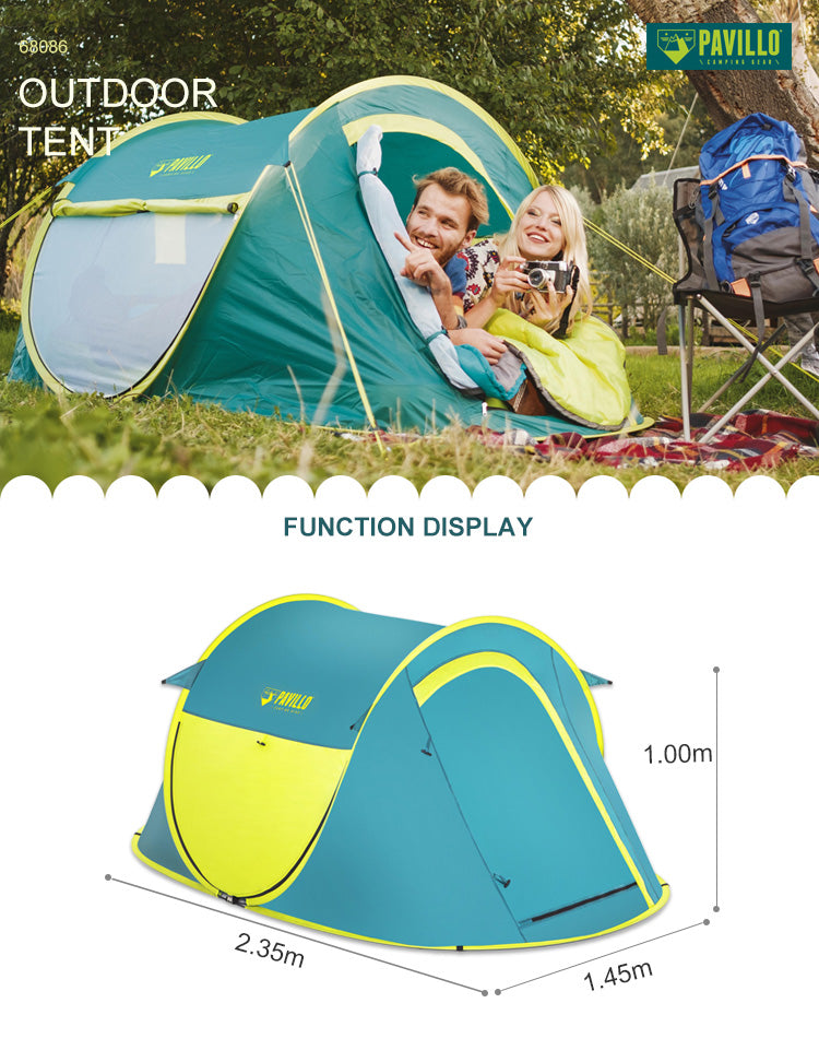 خيمة تخييم فورية لشخصين بافيلو بيست واي 68086 - 235x145x100 سم - Tente de Randonnée Pop-up 2 Personnes Pavillo Bestway 68086 - 235x145x100 cm