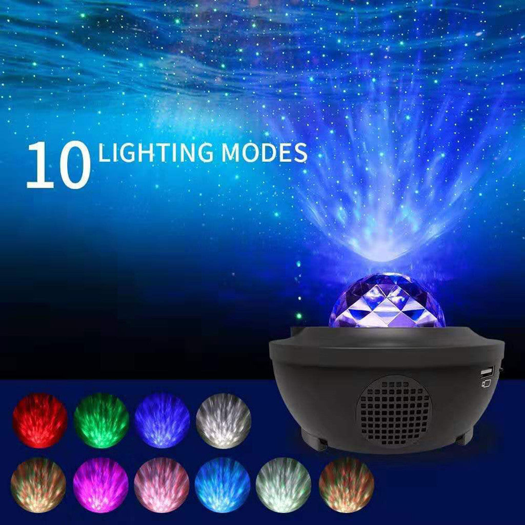 جهاز عرض النجوم المجرة 3D ليزر بلوتوث + مكبر صوت USB - Projecteur Galaxie Étoiles 3D Laser Bluetooth + Haut-parleur USB