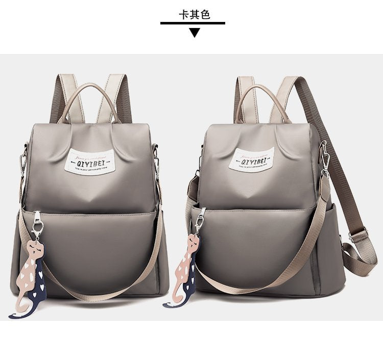 حقيبة ظهر نسائية أكسفورد مضادة للسرقة ومقاومة للماء - رمادي - Sac à dos Oxford Antivol Étanche pour Femme - Gris