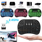 لوحة مفاتيح لاسلكية مع لوحة لمس، إضاءة خلفية ثلاثية الألوان، تحكم USB متعدد الوسائط - Clavier Sans Fil avec Pavé Tactile, Rétroéclairage Tricolore, Contrôle Multimédia USB