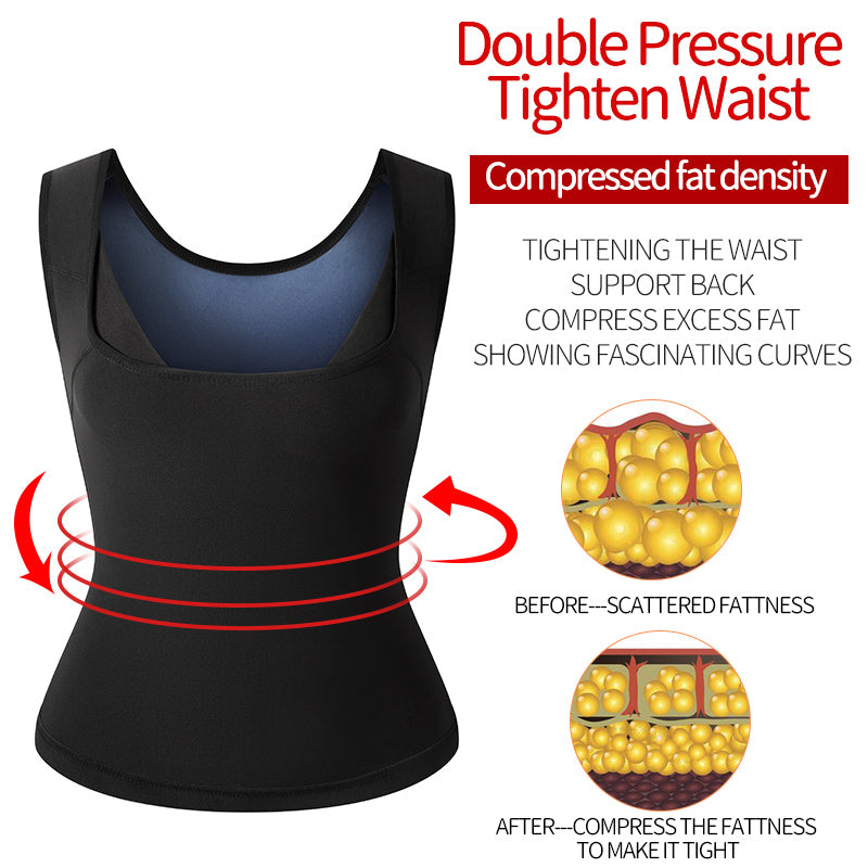 صدرية تعرق نسائية بتأثير الساونا - Débardeur de Sudation Effet Sauna Femme