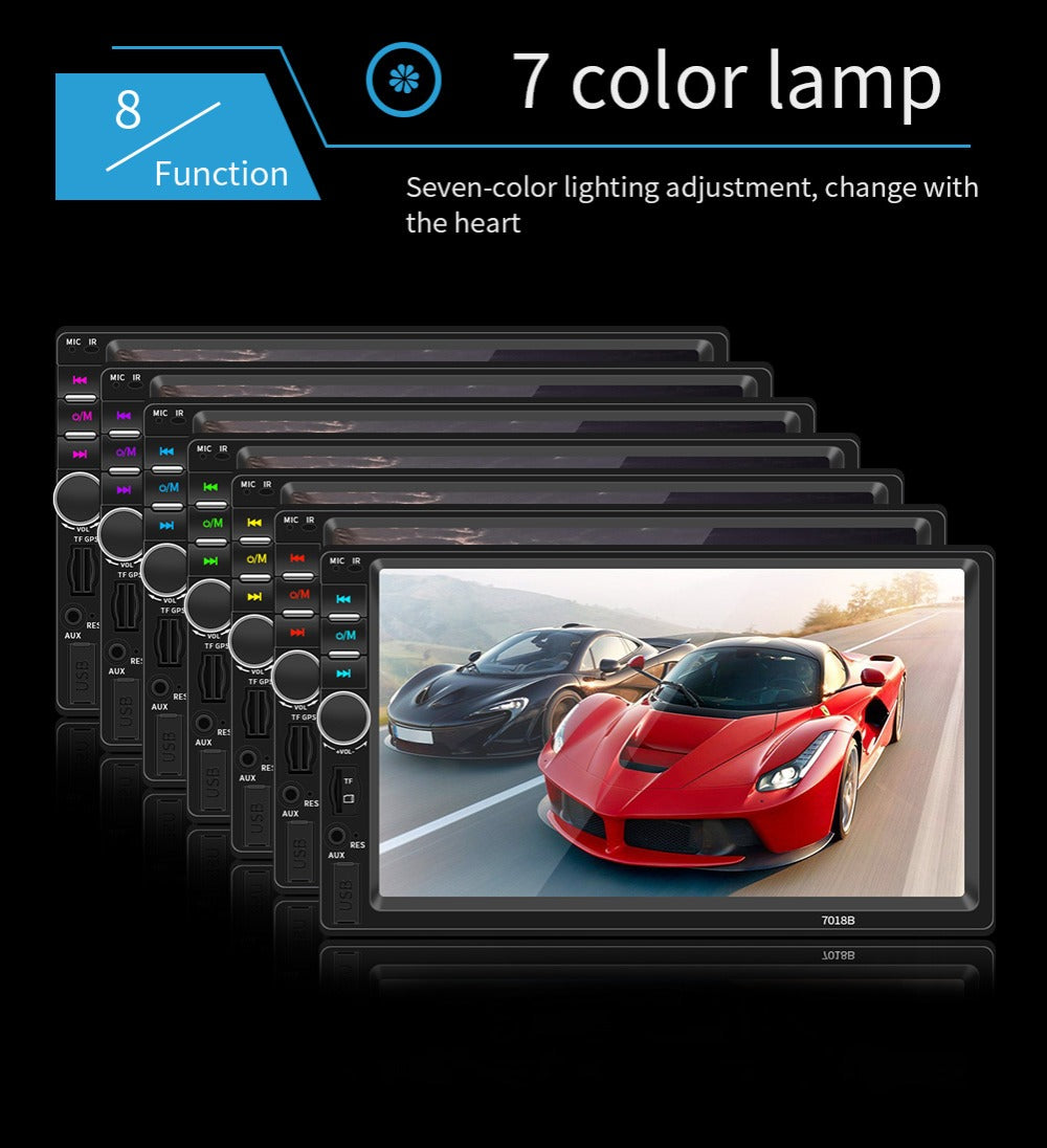 مشغل DVD للسيارة بشاشة لمس 7 بوصة بلوتوث USB AUX SD - Quickdz Shop - Autoradio DVD MP5 Tactile 7" Bluetooth USB AUX SD - Quickdz Shop