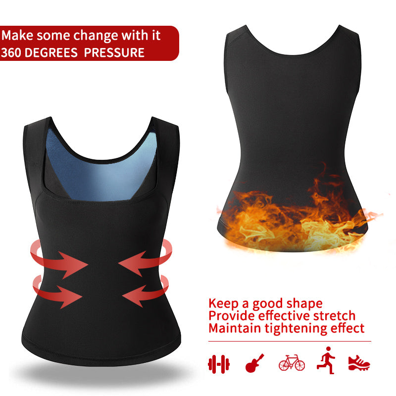 صدرية تعرق نسائية بتأثير الساونا - Débardeur de Sudation Effet Sauna Femme