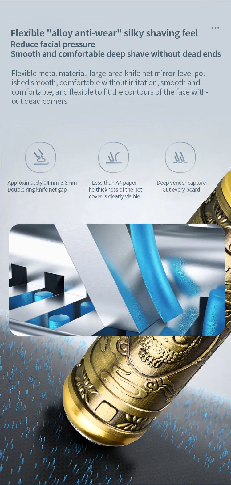 ماكينة حلاقة صغيرة احترافية مقاومة للماء قابلة للشحن HW-T8 - Mini Rasoir Professionnel Étanche Rechargeable HW-T8 Acier