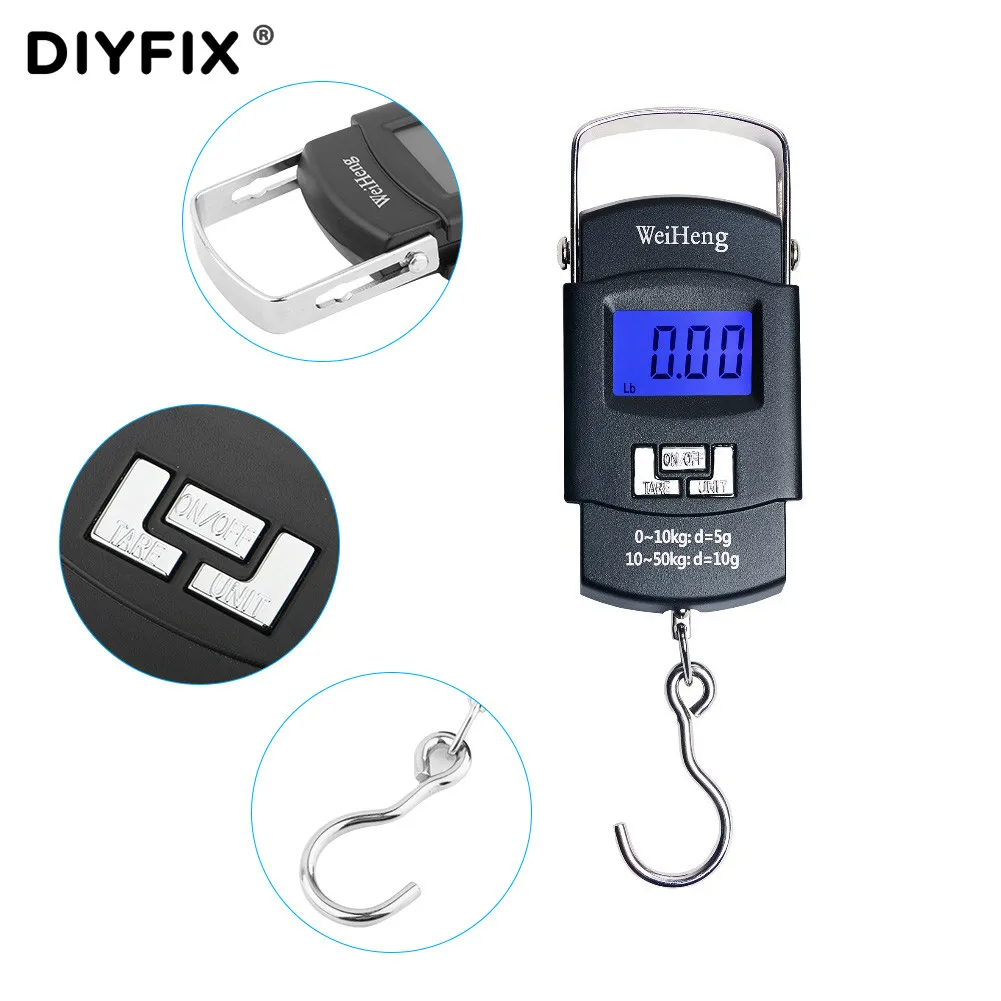 ميزان رقمي محمول 50 كجم شاشة LCD WH-A08 - Balance Numérique Portable LCD 50KG WH-A08