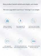ماكينة حلاقة صغيرة احترافية مقاومة للماء قابلة للشحن HW-T8 - Mini Rasoir Professionnel Étanche Rechargeable HW-T8 Acier