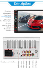 مشغل DVD للسيارة بشاشة لمس 7 بوصة بلوتوث USB AUX SD - Quickdz Shop - Autoradio DVD MP5 Tactile 7" Bluetooth USB AUX SD - Quickdz Shop