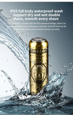 ماكينة حلاقة صغيرة احترافية مقاومة للماء قابلة للشحن HW-T8 - Mini Rasoir Professionnel Étanche Rechargeable HW-T8 Acier