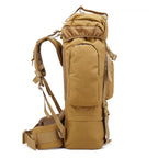 حقيبة ظهر تكتيكية احترافية 90 لتر - نايلون 800D مقاوم للماء - Sac à dos Randonnée Professionnel 90L - Nylon 800D Étanche Kaki