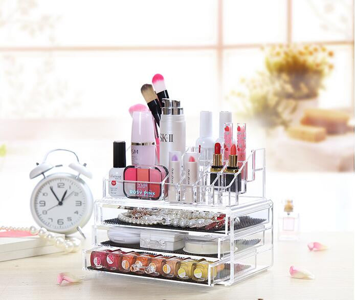 منظم مكياج أكريليك شفاف - Organisateur de maquillage acrylique transparent