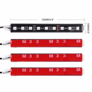 طقم إضاءة LED RGB داخلية للسيارة - 4 شرائط، 48 لمبة - Kit de Bandes Lumineuses LED RGB pour Intérieur de Voiture - 4 Bandes, 48 LED