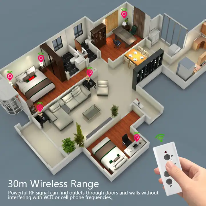 مقبس كهرباء ذكي لاسلكي مع ريموت تحكم عن بعد - Prise Intelligente Sans Fil avec Télécommande