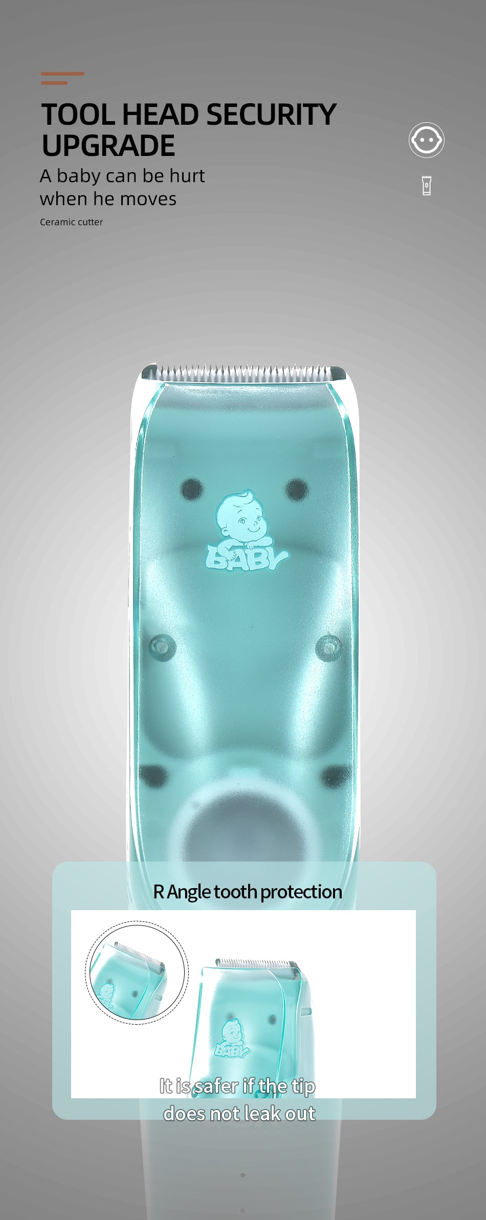 ماكينة حلاقة شعر الأطفال VGR V-151 صامتة بشفط تلقائي وشاشة رقمية - Tondeuse Cheveux Bébé VGR V-151 Silencieuse, Aspiration Auto, Écran Digital