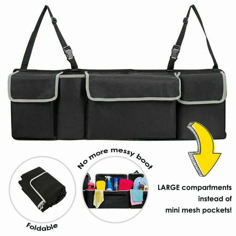 منظم سيارة 2 في 1: مقعد خلفي وصندوق | مقاوم للماء - Organisateur Voiture 2-en-1: Siège Arrière & Coffre | Étanche