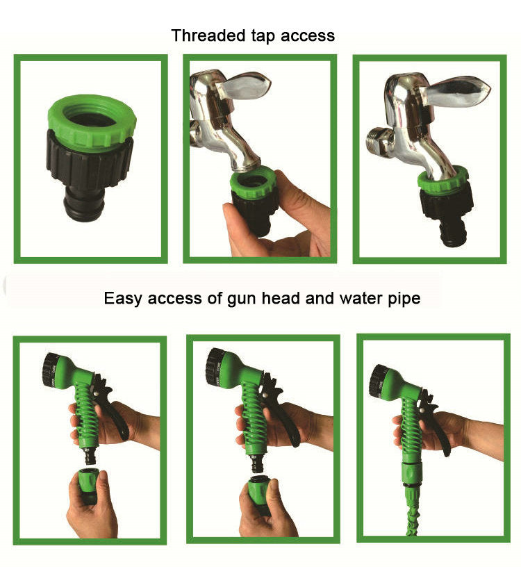 خرطوم ماجيك قابل للتمدد 22.5م مع مسدس 7 رشاشات - Tuyau d'Arrosage Extensible Magic Hose 22.5M avec Pistolet 7 Jets