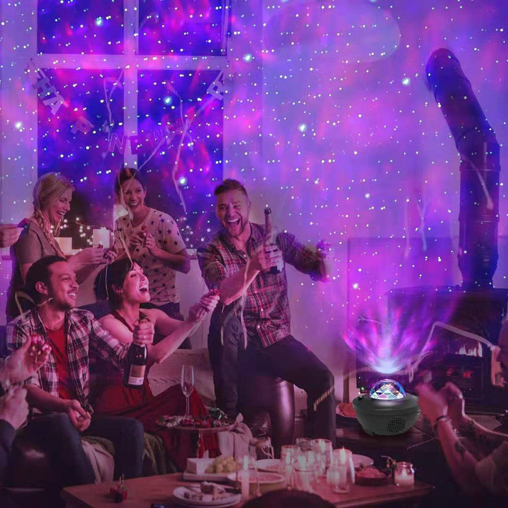 جهاز عرض النجوم المجرة 3D ليزر بلوتوث + مكبر صوت USB - Projecteur Galaxie Étoiles 3D Laser Bluetooth + Haut-parleur USB