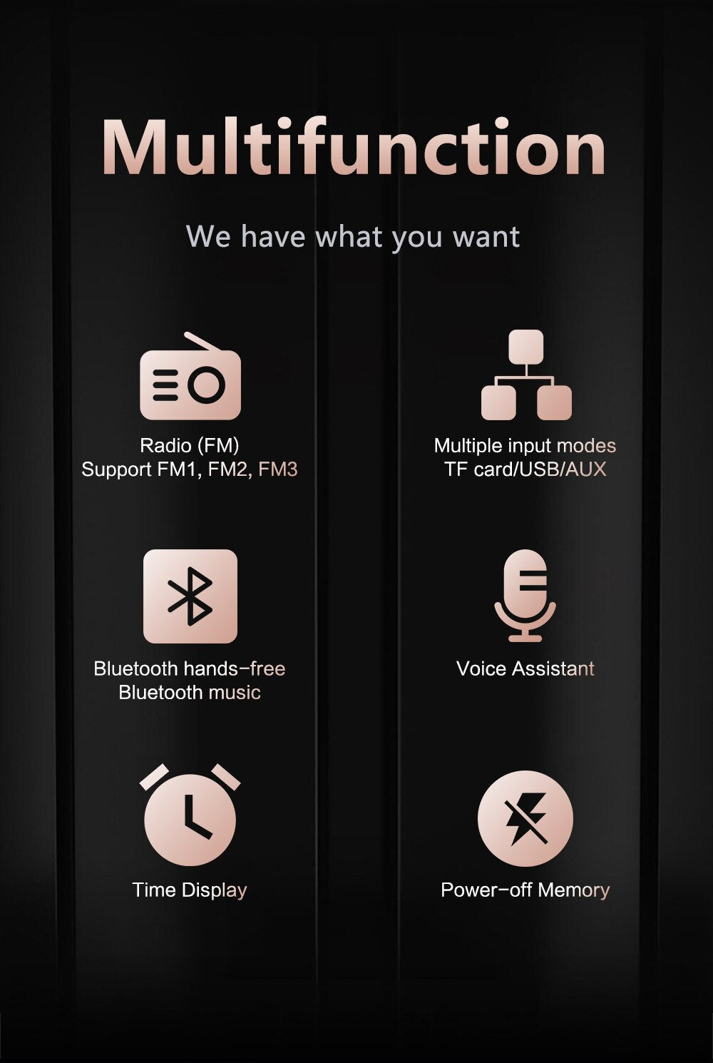 راديو سيارة بلوتوث متعدد الوسائط USB/TF/Aux مع شاشة 7 ألوان - Poste Radio Voiture Bluetooth Multimédia USB/TF/Aux avec Écran 7 Couleurs