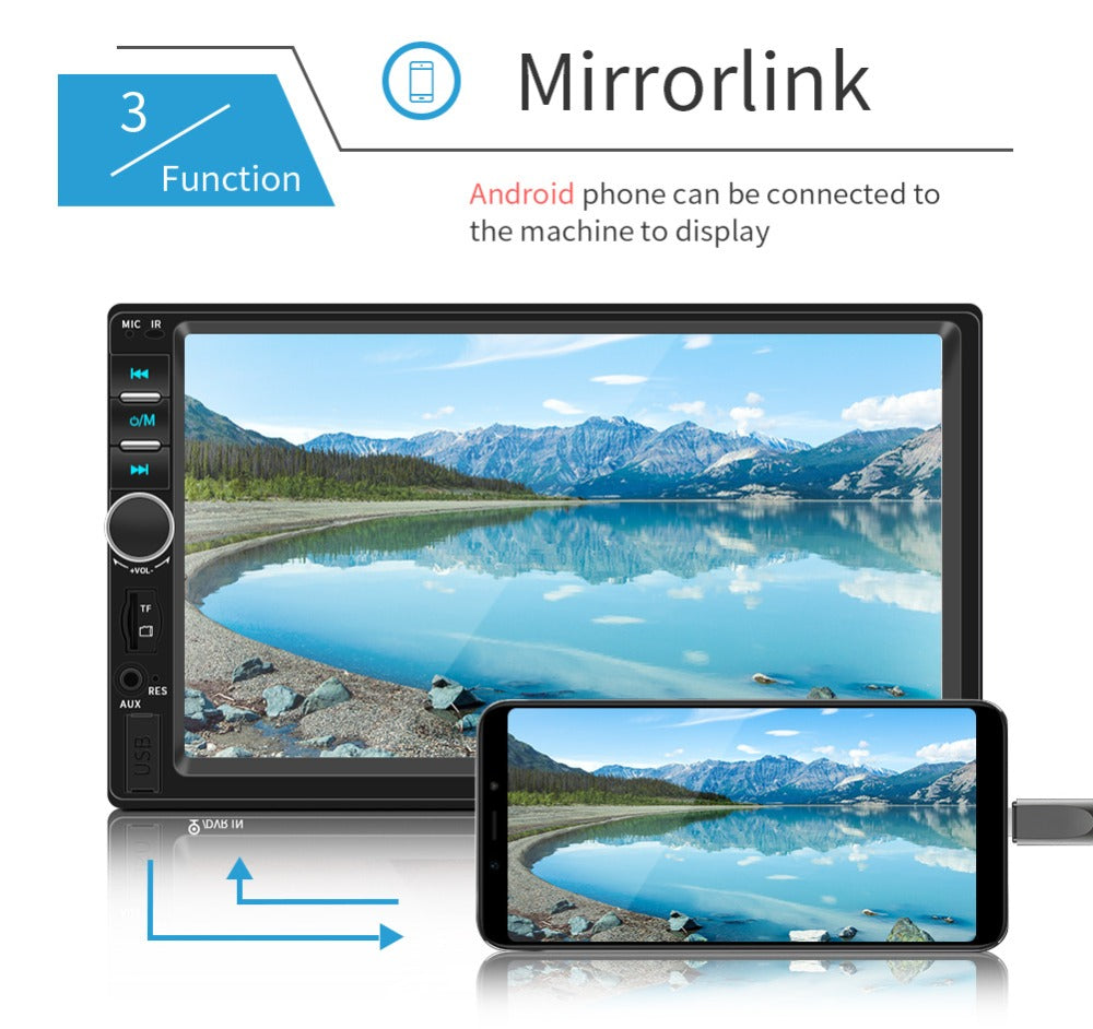 مشغل DVD للسيارة بشاشة لمس 7 بوصة بلوتوث USB AUX SD - Quickdz Shop - Autoradio DVD MP5 Tactile 7" Bluetooth USB AUX SD - Quickdz Shop